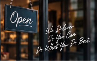 Local business open sign